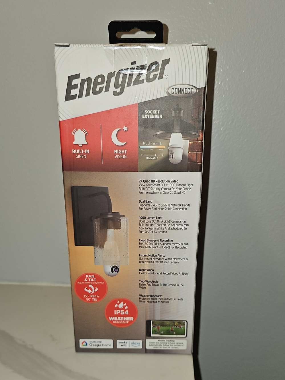 Energizer White Smart WiFi Light Bulb Security Camera — 1000 Lumens. New In Box. - Picture 11 of 16